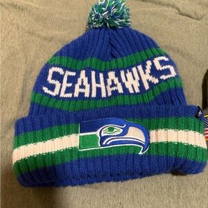 Seattle Seahawks Blue and Green Beanie